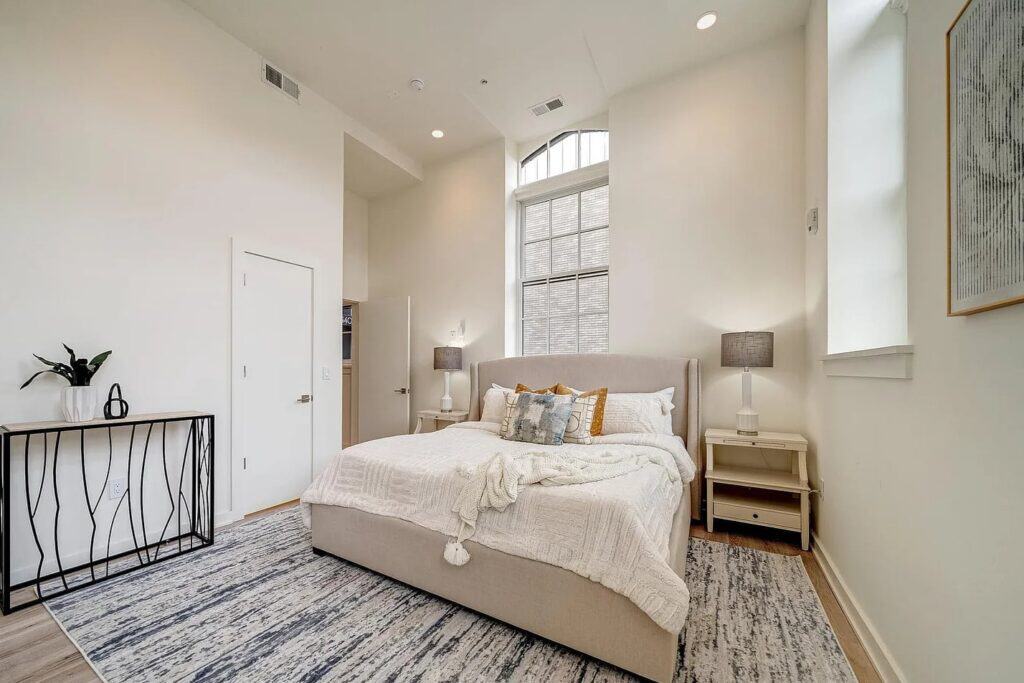 Freshly painted bedroom in a Columbia, MD area home
